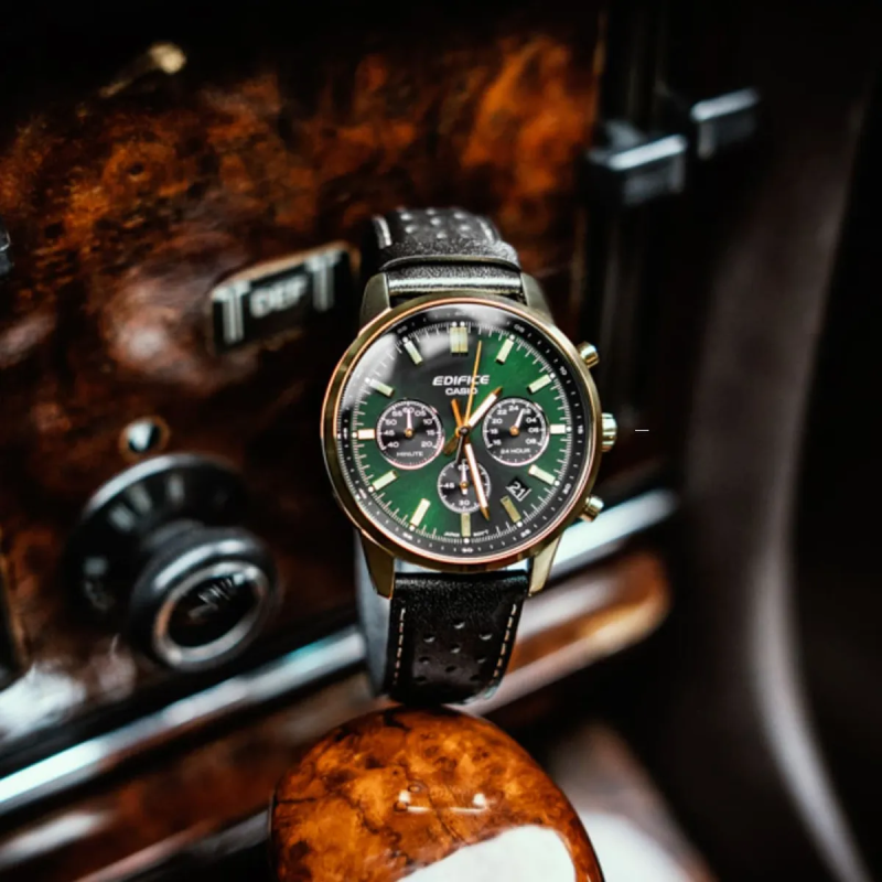 Orologio CASIO EDIFICE Mod. STANDARD CHRONOGRAPH GOLD - GREEN Uomo