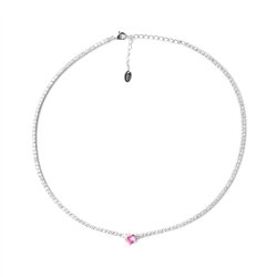 Collana Argento tennis zirconi con cuore