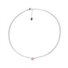 Collana Argento tennis zirconi con cuore