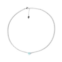 Collana Argento tennis zirconi con cuore