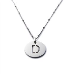 Collana donna con lettera traforata