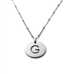 Collana donna con lettera traforata