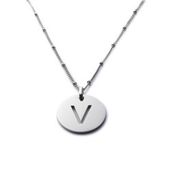 Collana donna con lettera traforata