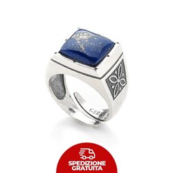 Anello Gerba Chevalier con pietra Lapis blu space