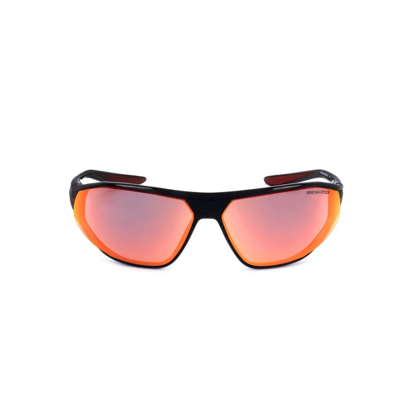 OCCHIALI DA SOLE UNISEX NIKE SUNGLASSES AERO SWIFT BLACK RED MIRROR - NIKE MAX OPTICS LENSES