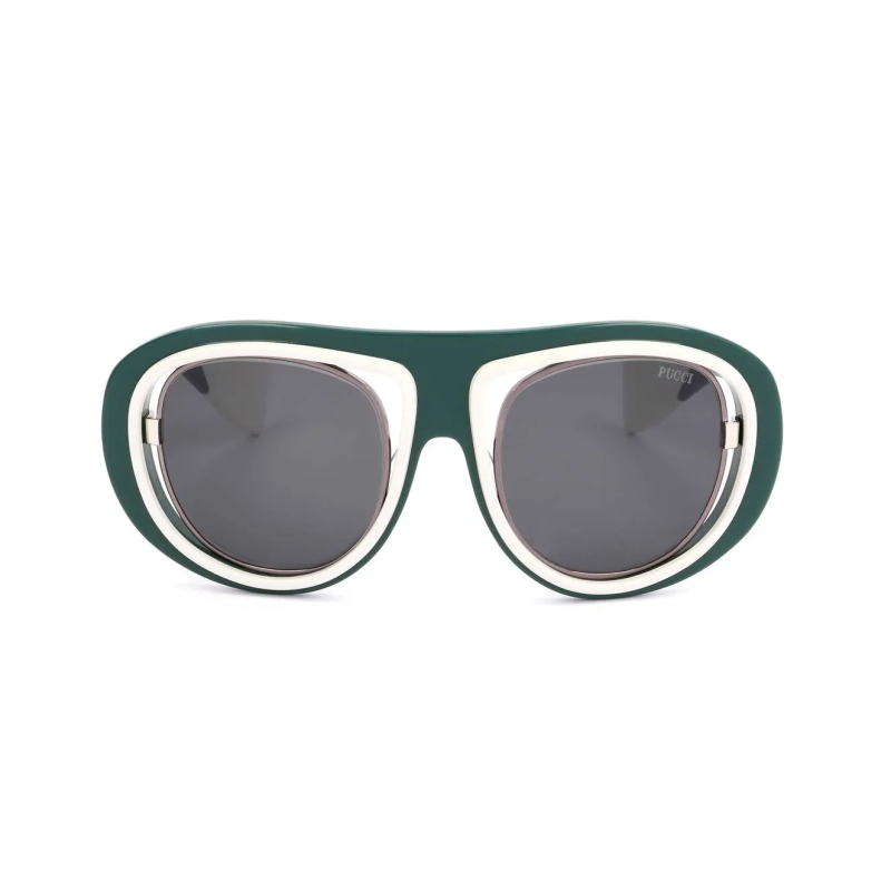 OCCHIALI DA SOLE DONNA EMILIO PUCCI SUNGLASSES EP0059 SHINY DARK GREEN
