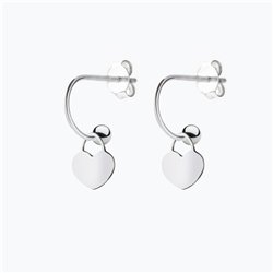 Orecchini Cerchietto Argento Cuore