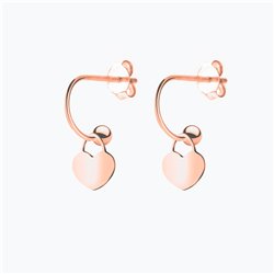 Orecchini Cerchietto Argento Cuore