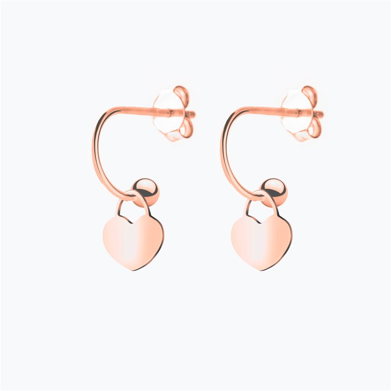 Orecchini Cerchietto Argento Cuore