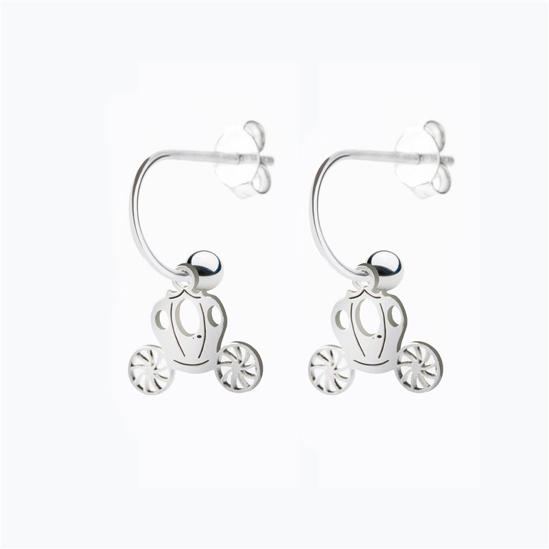 Orecchini Cerchietto Argento Carrozza