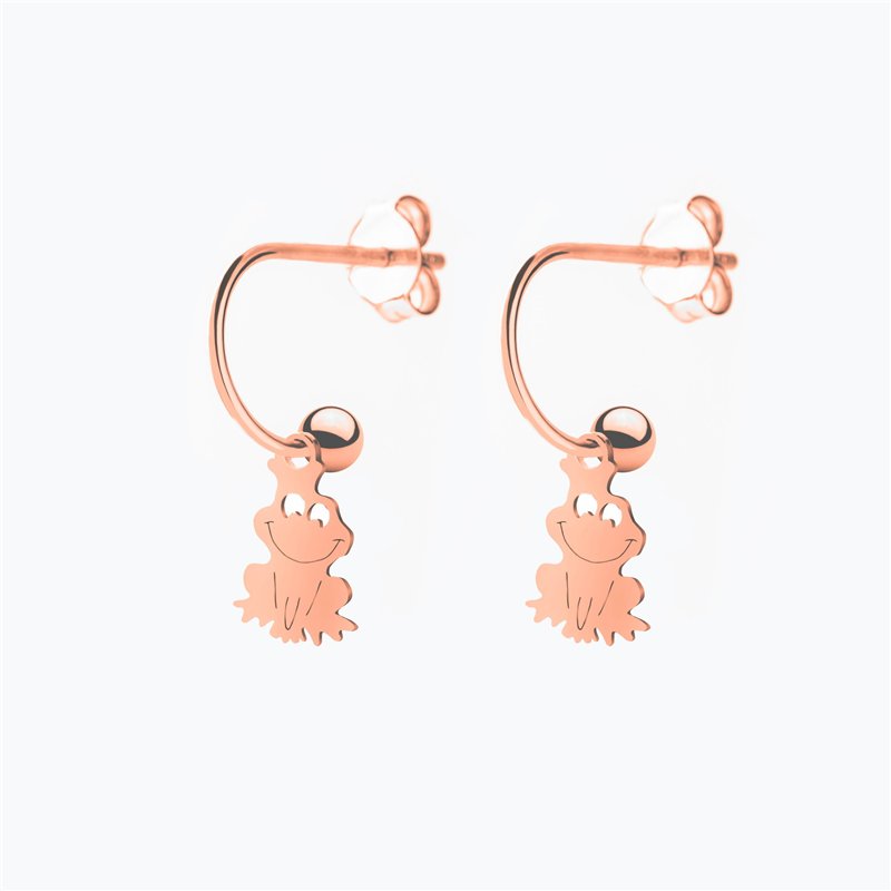 Orecchini Cerchietto Argento Ranocchio