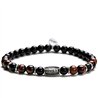 Bracciale Stone Red And Black occhio di tigre onice argento
