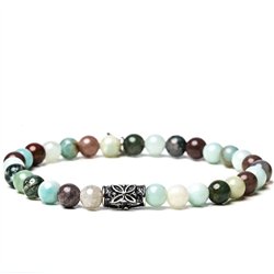 Bracciale Stone Amazonite con componenti in argento