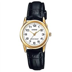 Orologio CASIO COLLECTION LADY 3H GOLD, LEATHER - WHITE Donna