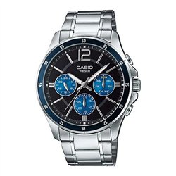 Orologio CASIO COLLECTION MULTIFUNCTION CALENDAR - BLACK & BLUE Uomo