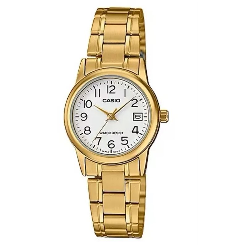 Orologio CASIO COLLECTION LADY DATE, GOLD - WHITE Donna