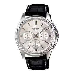 Orologio CASIO DAY DATE MULTIFUNCTION,  LEATHER - WHITE Uomo
