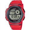 Orologio CASIO SPORT DIVER - WORLD TIME ILLUMINATOR 5 ALARMS, 10 YEARS BATTERY - RED Uomo