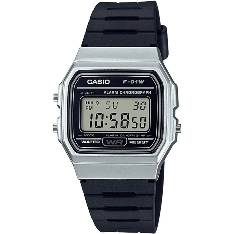 Orologio CASIO VINTAGE F-91 BIO RESIN STRAP - SILVER Unisex