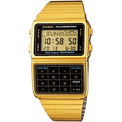 Orologio CASIO VINTAGE DATABANK CALCULATOR, GOLD - BLACK Unisex