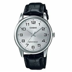 Orologio CASIO COLLECTION ONLY TIME, LEATHER - SILVER Uomo