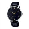 Orologio CASIO COLLECTION MINIMAL, LEATHER - BLACK Uomo