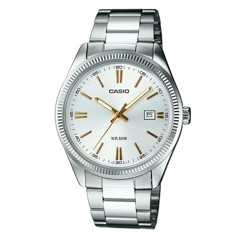 Orologio CASIO COLLECTION LADY DATE - ARGENTEE, GOLD INDEXES Donna