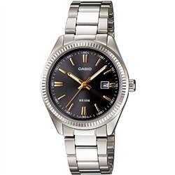 Orologio CASIO COLLECTION DATE - BLACK, GOLD INDEXES Uomo