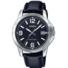 Orologio CASIO COLLECTION CASUAL DATE, LEATHER - BLACK Uomo