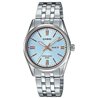 Orologio CASIO COLLECTION LADY DAY & DATE - LIGHT BLUE, BRONZE INDEXES Donna