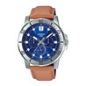 Orologio CASIO COLLECTION DIVER MULTIFUCTION, LEATHER - BLUE Uomo