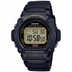 Orologio CASIO TIMELESS COLLECTION SPORT- ILLUMINATOR, WR 50M, ALARM, CHRONOGRAPH - BLACK Uomo