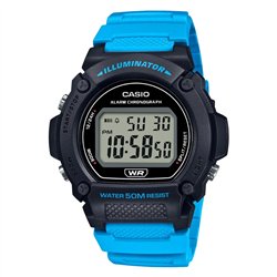 Orologio CASIO TIMELESS COLLECTION SPORT- ILLUMINATOR, WR 50M, ALARM, CHRONOGRAPH - BLACK (Brilliant color strap) Uomo