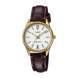 Orologio CASIO COLLECTION 3H LADY LEATHER - WHITE Donna