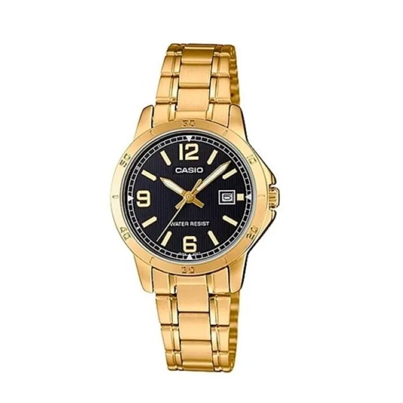 Orologio CASIO COLLECTION LADY DATE, GOLD - BLACK Donna