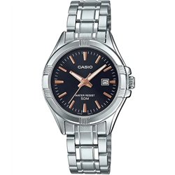 Orologio CASIO COLLECTION LADY DATE - BLACK, BRONZE INDEXES Donna