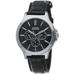 Orologio CASIO COLLECTION MULTIFUNCTION, LEATHER - BLACK Uomo