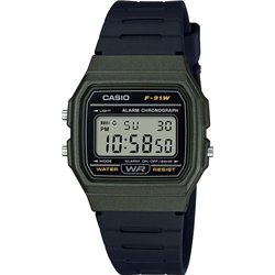 Orologio CASIO VINTAGE F-91 BIO RESIN STRAP - FOREST GREEN Unisex