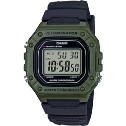 Orologio â€‹CASIO TIMELESS COLLECTION SPORT ILLUMINATOR WR 50M, ALARM, CHRONOGRAPH - ARMY GREEN Uomo