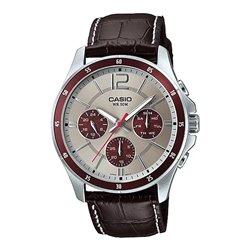 Orologio CASIO COLLECTION MULTIFUNCTION CALENDAR, LEATHER - TWO TONES Uomo