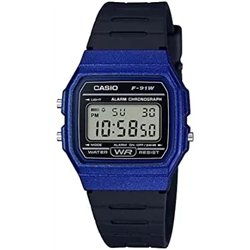 Orologio CASIO VINTAGE F-91 BIO RESIN STRAP - BLUE Uomo