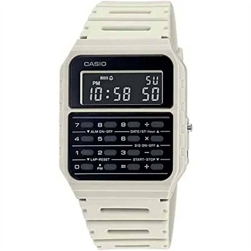 Orologio CASIO VINTAGE CALCULATOR EDGY COLLECTION - CREAM & BLACK Unisex