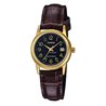 Orologio CASIO COLLECTION LADY DATE GOLD, LEATHER - BLACK Donna