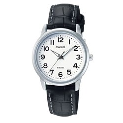 Orologio CASIO COLLECTION LADY 3H - LEATHER, WHITE Donna