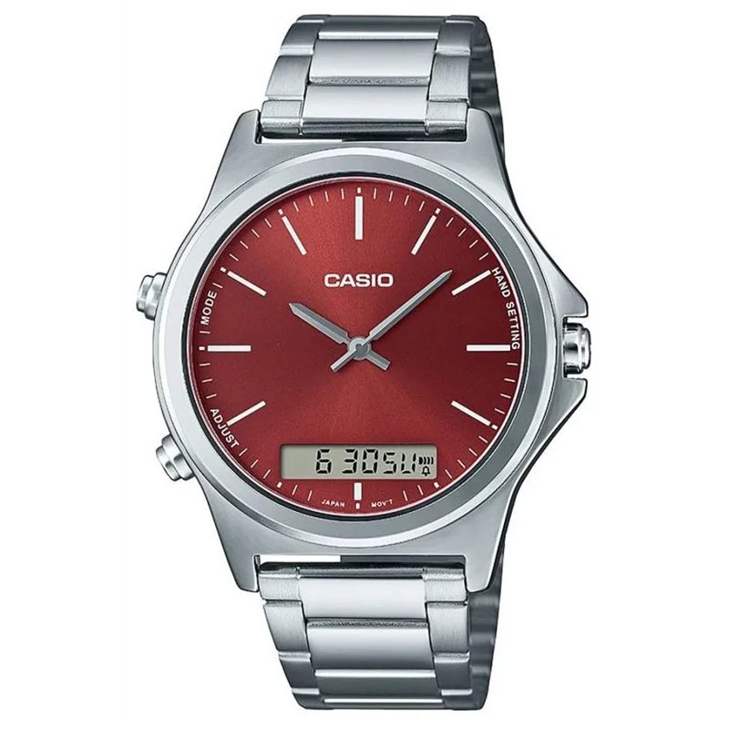 Orologio CASIO COLLECTION ANA-DIGIT ALARM - RED Uomo