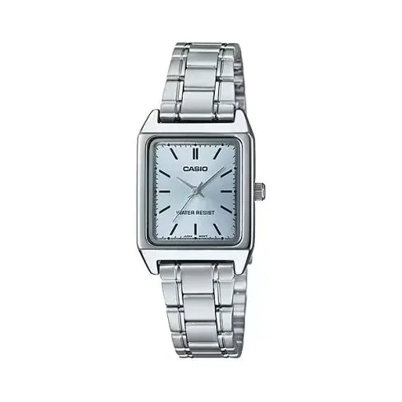 Orologio CASIO COLLECTION TANK, METAL ALLOY - LIGHT BLUE Donna