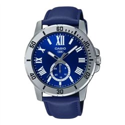 Orologio CASIO COLLECTION DIVER DATE LEATHER - BLUE Uomo