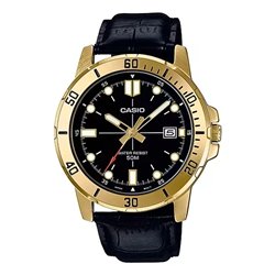 Orologio CASIO SPORT COLLECTION DIVER 50M LEATHER - BLACK Uomo