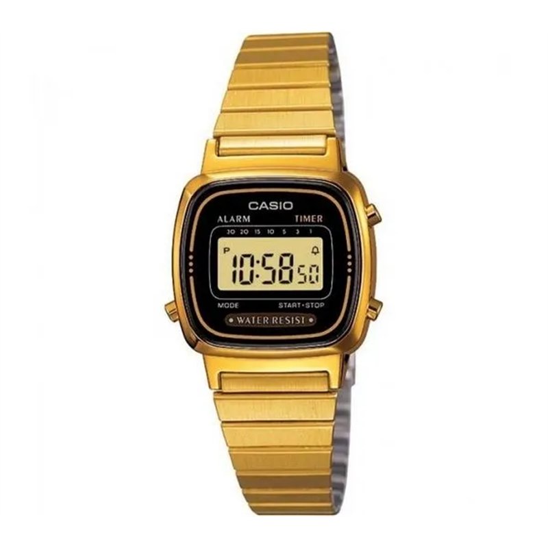 Orologio CASIO VINTAGE ICONIC MINI STEEL - GOLD BLACK Donna