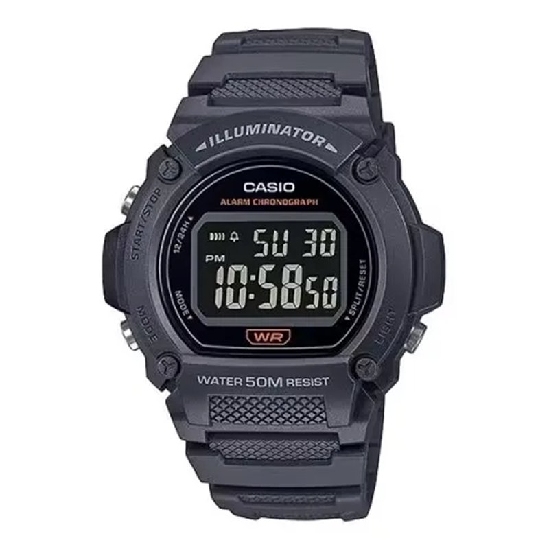 Orologio CASIO TIMELESS COLLECTION SPORT- ILLUMINATOR, WR 50M, ALARM, CHRONOGRAPH - BLACK Uomo